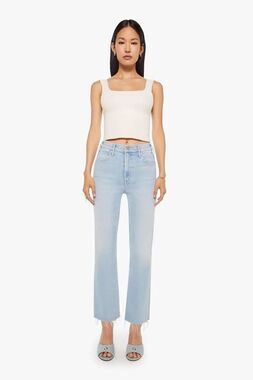 New MOTHER The Hustler Ankle Fray Jeans 27 Ball’s In Your Court
